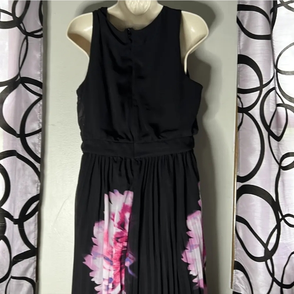 Ignite Evenings New York Women Formal Pleated Front Maxi Dress Size 16 Floral - Picture 4 of 4